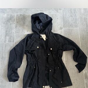 Black Utility Jacket with Hood